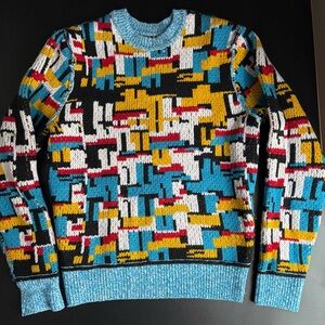 Multi-color rag & bone reversible wool sweater